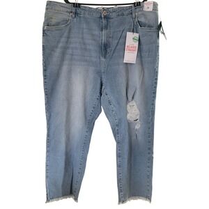 Celebrity Pink Relaxed Straight Distressed Denim‎ Jeans The Retro Size 24 NWT